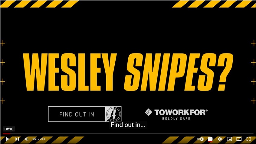 SOME RISKY ADVERTISING FROM TWF….WESLEY SNIPES?