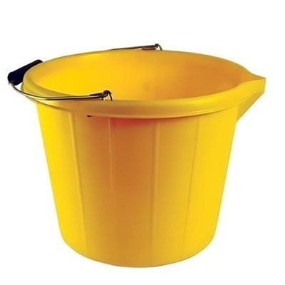 Heavy Duty  Yellow PVC Bucket 14L