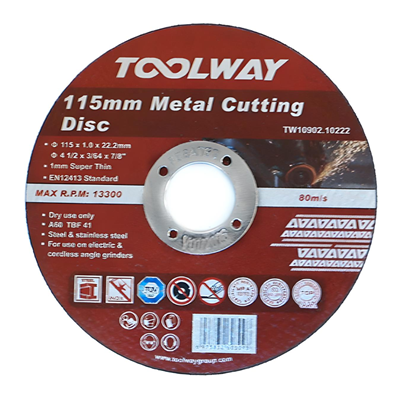 Toolway 115 x 1.0mm Metal Cutting Disc X10
