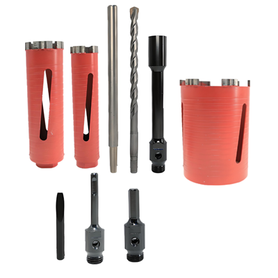 Toolway Diamond Dry Core Drill 9Pc Set