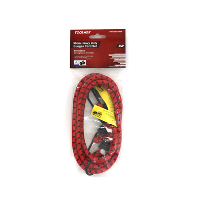 Toolway 8 x 900mm Bungee Straps X2 Red