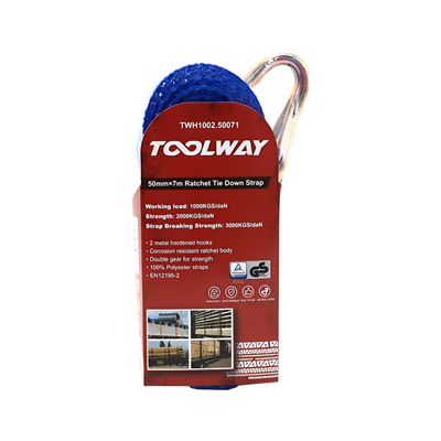 Toolway 7m x 50mm Ratchet Strap Blue