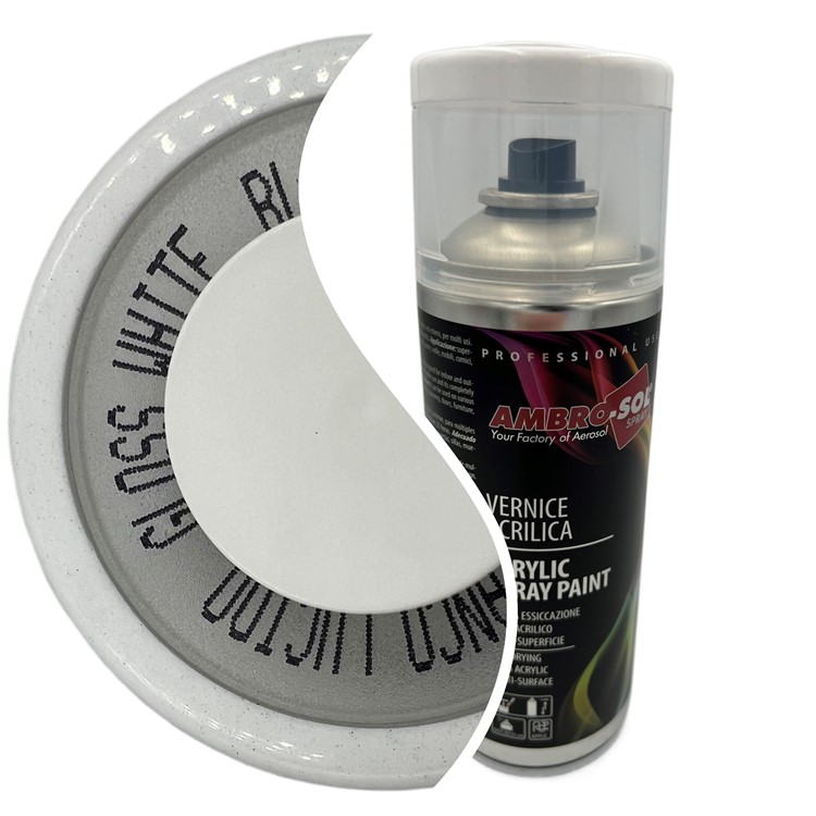 Ambro-Sol WHITE GLOSS Acrylic Spray Paint 400ml